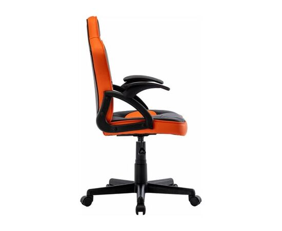  Кресло игровое BRABIX Shark GM-203 532513 на колесиках, эко.кожа/сетка черно-оранжевый 