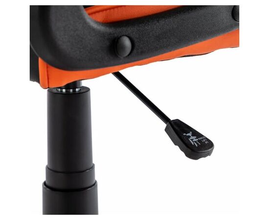  Кресло игровое BRABIX Shark GM-203 532513 на колесиках, эко.кожа/сетка черно-оранжевый 