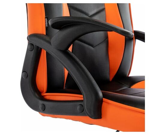  Кресло игровое BRABIX Shark GM-203 532513 на колесиках, эко.кожа/сетка черно-оранжевый 