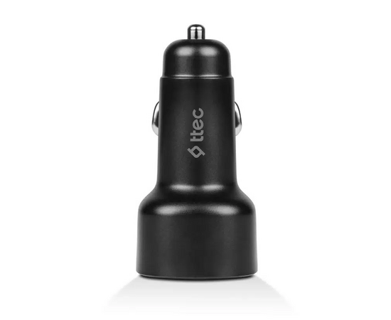  АЗУ TTEC 2CKP03S SmartCharger Duo PD 60W Car Fast Charger USB-C+USB-C Black 