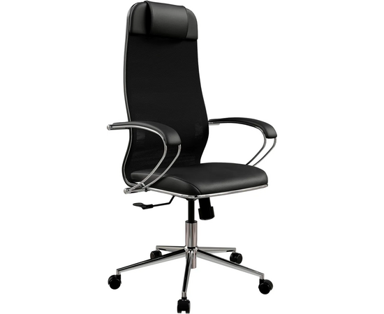  Кресло МЕТТА ErgoLife Set 16 (Z316737901) на колесиках, сетка, черный 