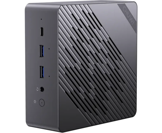  Неттоп Chuwi CWI606AIP-Win11Pro AuBox AMD Ryzen AI 9 365(2Ghz)/32768Mb/1024PCISSDGb/Int:AMD Radeon 880M/BT/WiFi/war 1y/0.74kg/Gold+Black 