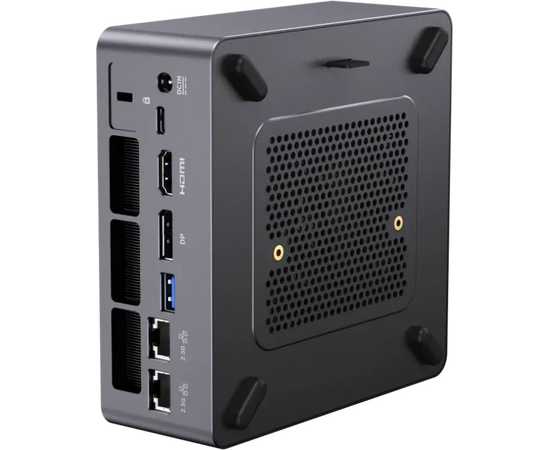  Неттоп Chuwi CWI606AIP-Win11Pro AuBox AMD Ryzen AI 9 365(2Ghz)/32768Mb/1024PCISSDGb/Int:AMD Radeon 880M/BT/WiFi/war 1y/0.74kg/Gold+Black 