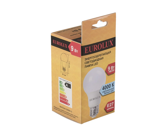  Лампа Eurolux LL-E-A60-9W-230-4K-E27 