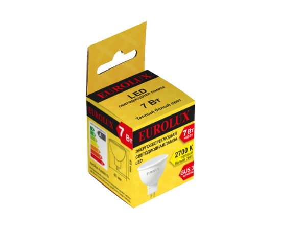  Лампа Eurolux LL-E-MR16-7W-230-2,7K-GU5.3 