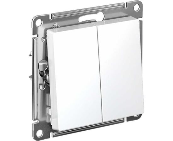  Выключатель Systeme electric AtlasDesign ATN000151 двухклавишный схема 5 10АХ механизм белый 
