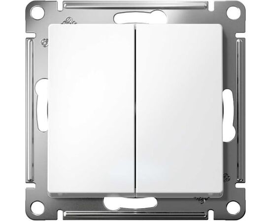  Выключатель Systeme electric AtlasDesign ATN000151 двухклавишный схема 5 10АХ механизм белый 
