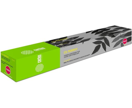  Тонер Картридж Cactus CS-TK895Y желтый (6000стр.) для Kyocera Mita FS C8020/C8020MFP/C8025/C8025MFP 