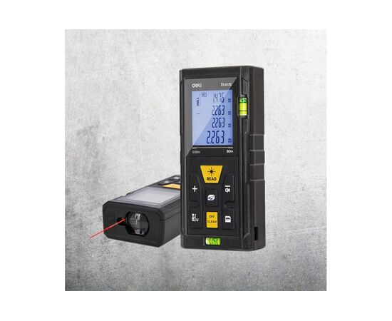  Лазерный дальномер Deli DL4170 диапазон измерения 0,05-80м 