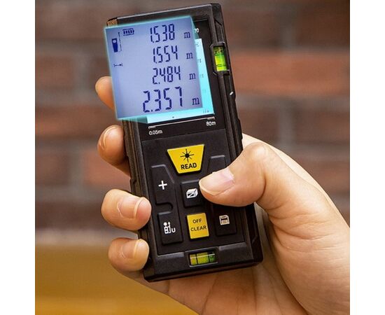  Лазерный дальномер Deli DL4170 диапазон измерения 0,05-80м 
