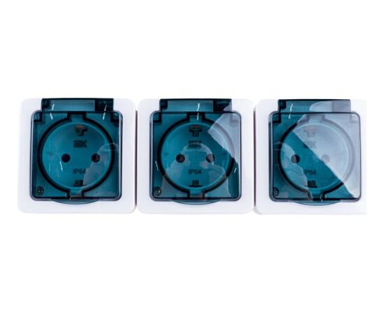  Розетка IEK РСб23-3-ГПБд Гермес Plus (ERMP32-K03-16-54-EC) 3м дымчатый 