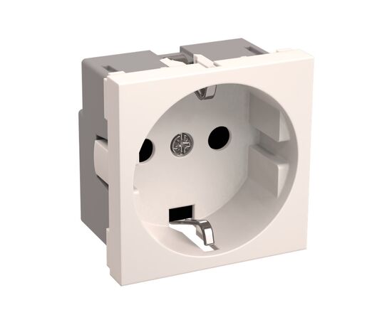  Розетка силовая IEK CKK-40D-RSZB2-K01-K одинарная, скрытая, заземление, шторки, IP20, белый 