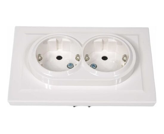  Розетка силовая IEK Brite РС12-3-БрБ (BR-R21-16-K01-F) белый 