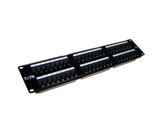  Патч-панель 19", 2U, 48 портов, UTP5e, RJ45/8P8C, 110/Krone/Dual, неэкранированная, TWT TWT-PP48UTP 