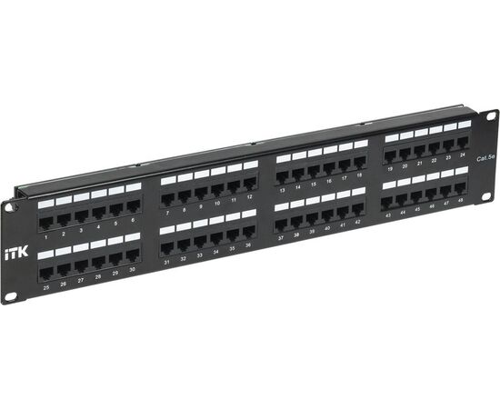  Патч-панель ITK PP48-2UC5EU-D05 19" 2U 48xRJ45 кат.5e 