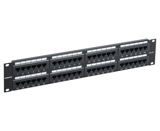  Патч-панель ITK PP48-2UC5EU-K05-G 19" 2U 48xRJ45 кат.5e UTP 
