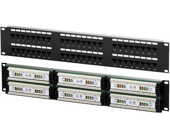  Патч-панель Lanmaster NM-PPU48C 19" 2U 48xRJ45 кат.5e UTP 