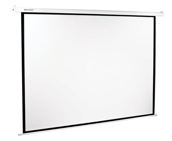  Проекционный экран BRAUBERG 236734 Moto настенный 180x240см матовый, электропривод, 4:3 
