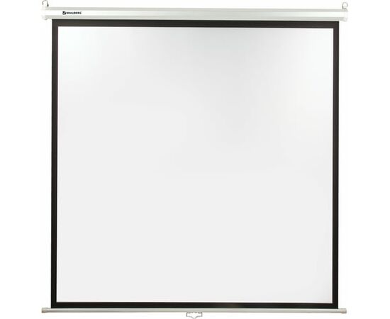  Проекционный экран BRAUBERG 236727 Wall настенный 200х200см матовый, 1:1 